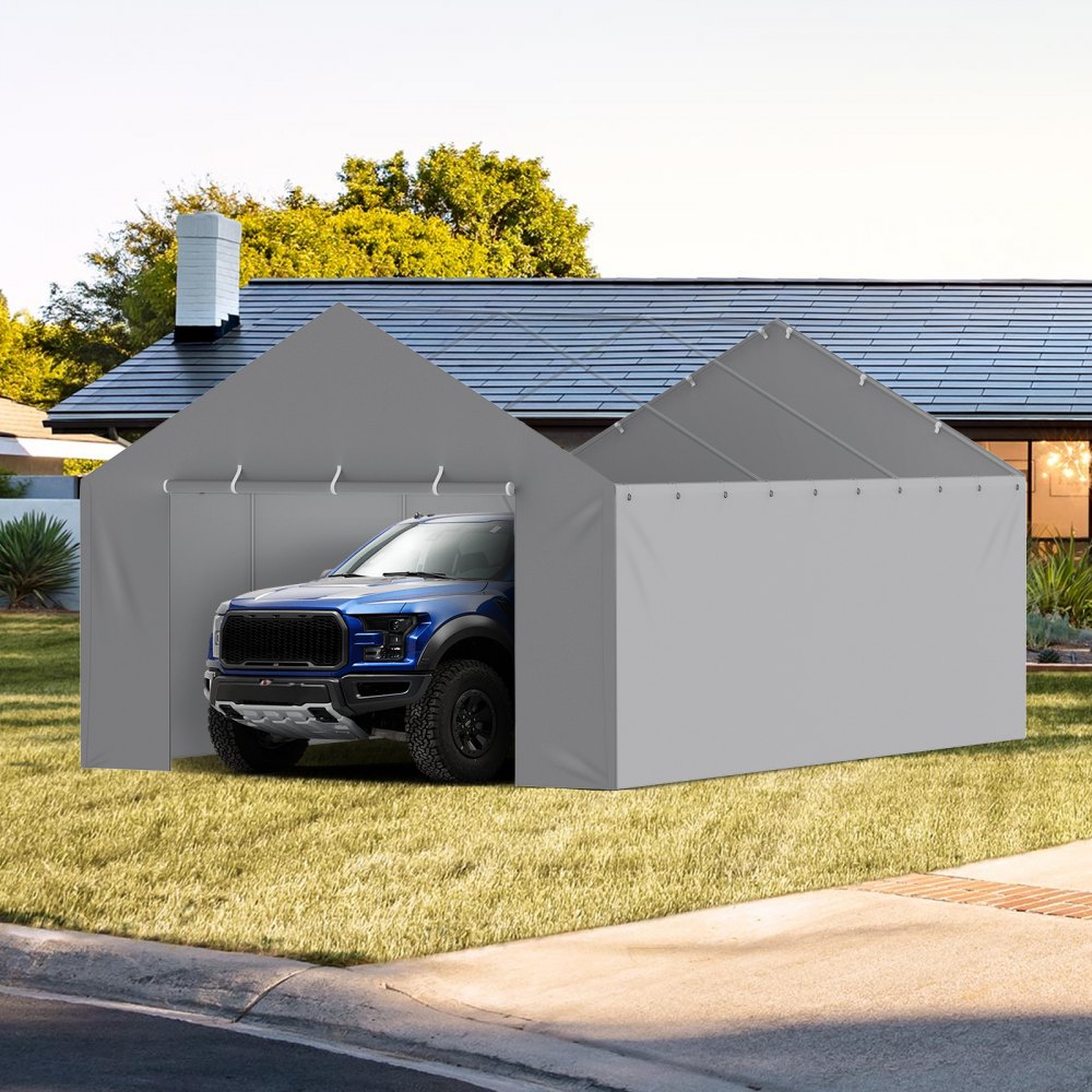 VEVOR Carport Replacement Canopy Cover Side Wall 13 x 20 ft, Garage Tent Shelter Tarp Heavy-Duty Waterproof & UV