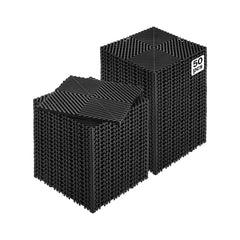 VEVOR Interlocking Drainage Mat, 12" x 12" Modular Interlocking Cushion, 50 Pcs Splicing Drainage Mats, Non-Slip Black