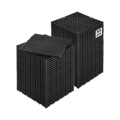 VEVOR Interlocking Drainage Mat, 12" x 12" Modular Interlocking Cushion, 55 Pcs Splicing Drainage Mats, Non-Slip Black