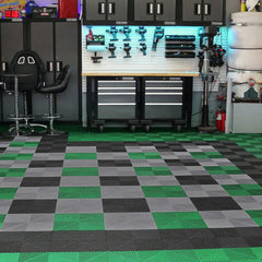 VEVOR Interlocking Drainage Mat, 12" x 12" Modular Interlocking Cushion, 40 Pcs Splicing Drainage Mats, Non-Slip Gray