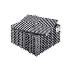 VEVOR Interlocking Drainage Mat, 12" x 12" Modular Interlocking Cushion, 12 Pcs Splicing Drainage Mats, Non-Slip Gray