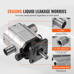 VEVOR Hydraulic Log Splitter Pump, 13GPM, 2 Stage 3000PSI Wood Log Splitter Pump, 1'' Inlet 1/2'' NPT Outlet 3600 RPM