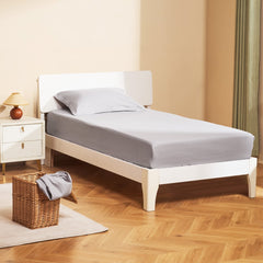 VEVOR Fitted Sheet, 1 Set of 2 Pieces, Twin Size Elastic Fitted Sheet with High-Quality Microfiber, Wear-Resistant &