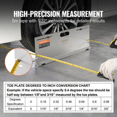 VEVOR Wheel Alignment Tool, 2-Pack Alignment Tool Toe Plates, Stainless Steel Toe Angle Measurement Tool Plate, 4