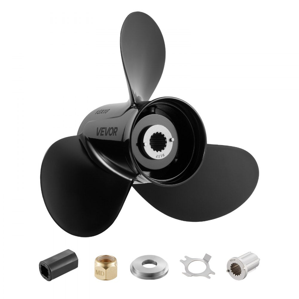 VEVOR Outboard Propeller, Upgrade OEM 15 Spline Tooth Aluminum Outboard Boat Propeller Fit Mercury Engines 40-140 HP
