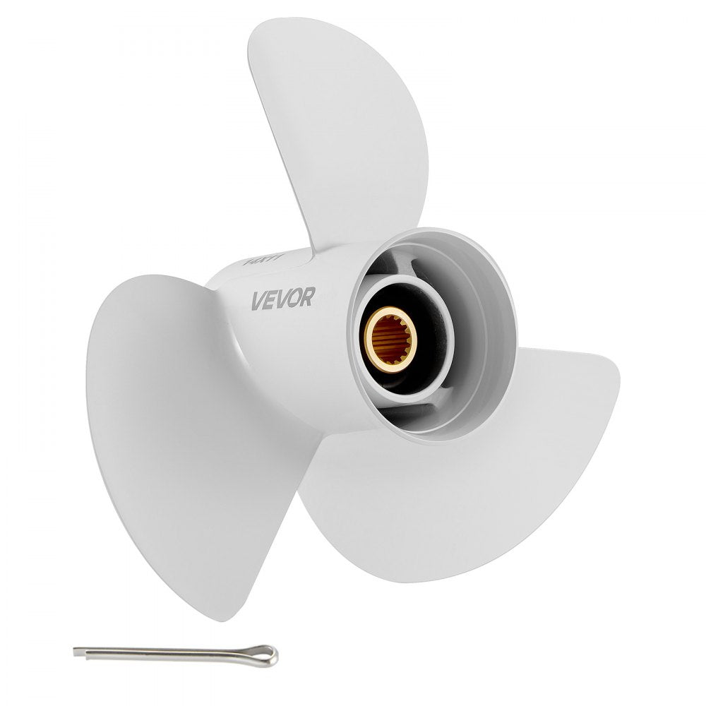VEVOR Outboard Propeller, Upgrade OEM 15 Spline Tooth Aluminum Outboard Boat Propeller Fit Yamaha Engines 50-130 HP
