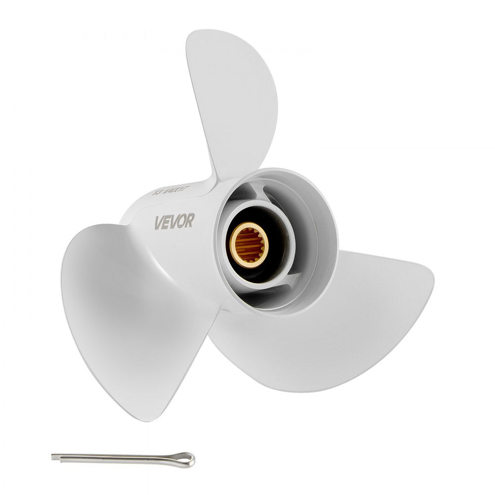 VEVOR Outboard Propeller, Upgrade OEM 15 Spline Tooth Aluminum Outboard Boat Propeller Fit Yamaha Engines 50-130 HP
