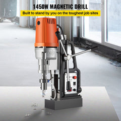 VEVOR Magnetic Drill 1450W Magnetic Drill Press with 2Inch Boring Diameter Annular Cutter Machine 2900 LBS 11pcs HSS