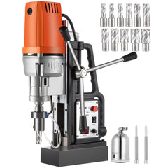 VEVOR Magnetic Drill 1450W Magnetic Drill Press with 2Inch Boring Diameter Annular Cutter Machine 2900 LBS 11pcs HSS