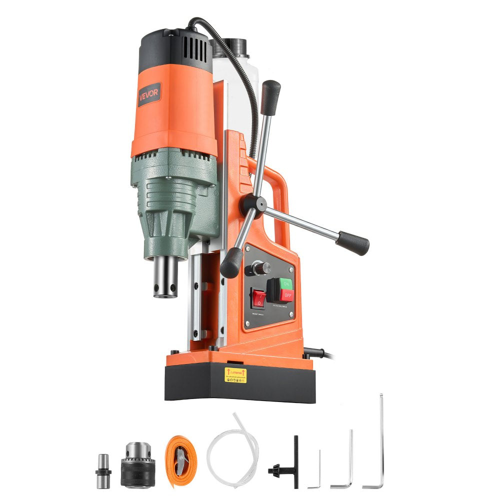 VEVOR Magnetic Drill, 1550W Motor 2 in Coring Diameter, 2922 lbf Magnetic Force, 0-550 RPM Variable Speed, Portable