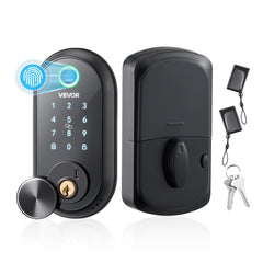 VEVOR Fingerprint Door Lock, Electronic Biometric Deadbolt with Touchscreen, Auto Locking, One-Time Code, Anti-Peeking