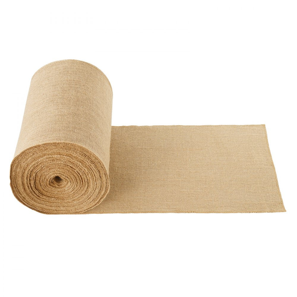 VEVOR Burlap Fabric Roll, 14" x 150 ft & 50 x 50 High Density Wide Natural Burlap Fabric Rolls, Jute Fabric Burlap Tree