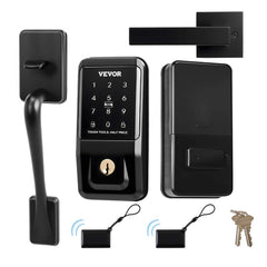 VEVOR Keyless Entry Door Lock with Handle Set, Touchpad Electronic Deadbolt with IC Card, Customizable User Codes