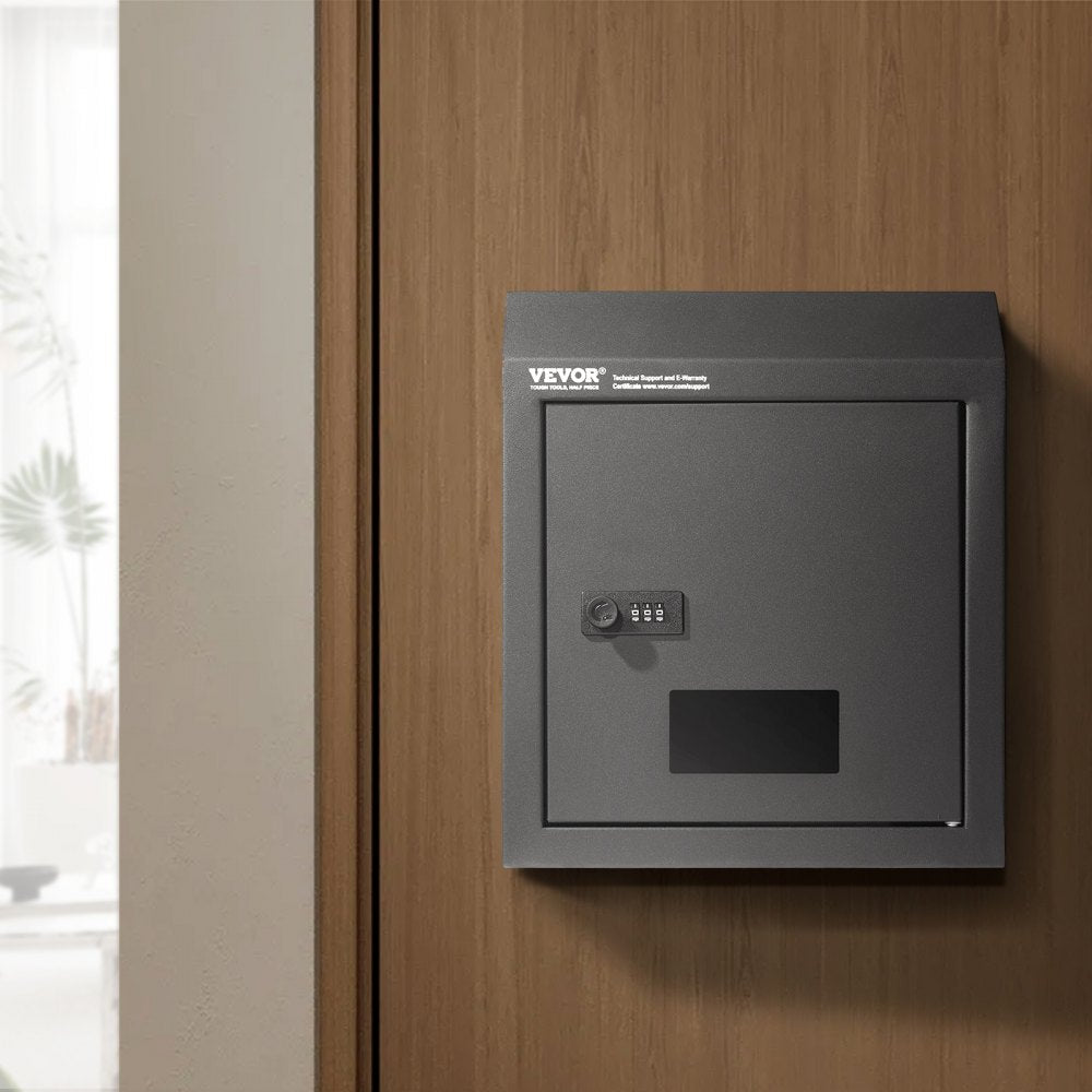 VEVOR Through The Door Key Drop Box, Heavy Duty Steel Through the Door Mailbox with 12" Combination Lock, Mail Drop