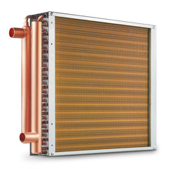 VEVOR Heat Exchanger Water to Air, 16"x 16" with 3-Row 3/8" Copper Ports, 193 Aluminum Fins Heat Exchanger for Outdoor