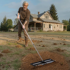 VEVOR Updated Lawn Leveling Rake with Roller, 36" x 10" Stainless Steel Lawn Leveler with 83.9" Adjustable Handle