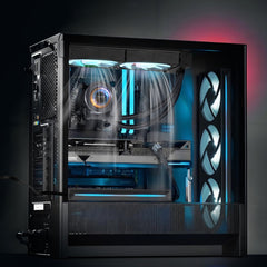 VEVOR CPU Liquid Cooler, AIO CPU Water Cooler - 120mm PWN Fans & Pump, Customizable Black PC Liquid Cooler with 2.1''