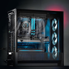 VEVOR CPU Liquid Cooler, AIO CPU Water Cooler - 120mm PWN Fans, Pump, 1.8'' Display, Max. 2200RPM CPU Cooling Fan