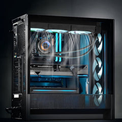 VEVOR CPU Liquid Cooler, AIO CPU Water Cooler - 3 x 120mm PWN Fans & Pump, Customizable Black PC Liquid Cooler with