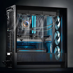VEVOR CPU Liquid Cooler, AIO CPU Water Cooler - 3 x 120mm PWN Fans, Pump & 2.1'' LCD Display, Max 2200PRM Black CPU