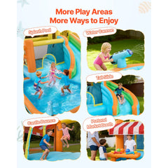 VEVOR Inflatable Bounce House, 14.9 x 12.8 x 7.8 ft Inflatable Bounce House Water Slide, Bouncer Castle with Castle