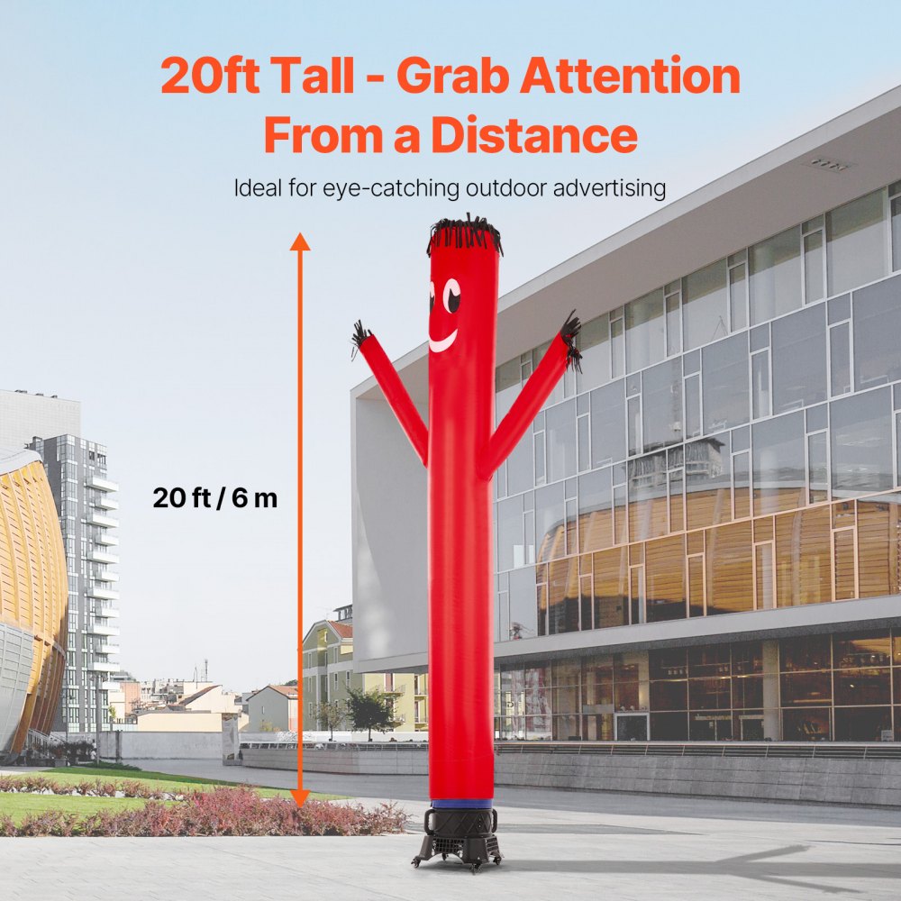 VEVOR Inflatable Tube Man Set, 20 ft Tall, Wacky Waving Inflatable Dancing Tube Guy with 1 HP Blower, PP Shell IPX3
