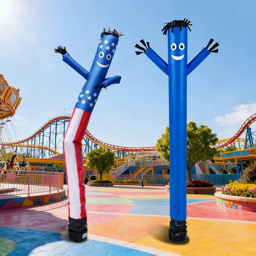 VEVOR Inflatable Tube Man with Blower, 6 ft Tall, Wacky Waving Wind Flying Inflatable Dancing Tube Guy with 1/15 HP