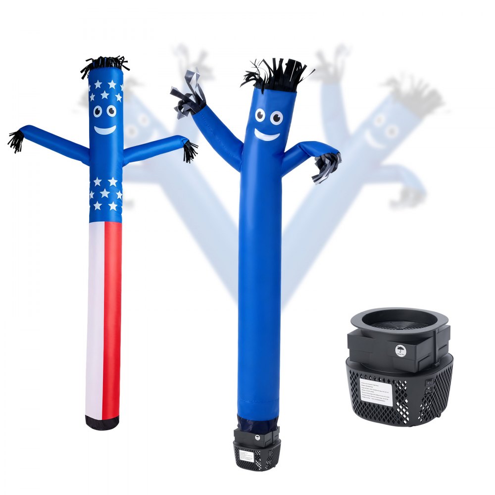 VEVOR Inflatable Tube Man with Blower, 6 ft Tall, Wacky Waving Wind Flying Inflatable Dancing Tube Guy with 1/15 HP