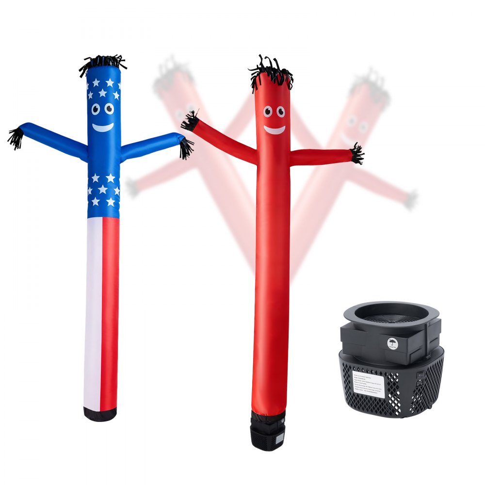 VEVOR Inflatable Tube Man with Blower, 8 ft Tall, Wacky Waving Wind Flying Inflatable Dancing Tube Guy with 1/15 HP