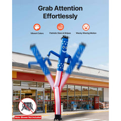 VEVOR Inflatable Tube Man, 20-Feet Tall, Wacky Waving Dancing Tube Guy, Wind Flying Arm Flailing Air Puppet, 18-Inch