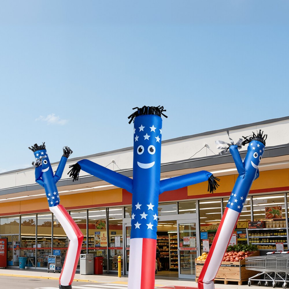 VEVOR Inflatable Tube Man, 20-Feet Tall, Wacky Waving Dancing Tube Guy, Wind Flying Arm Flailing Air Puppet, 18-Inch