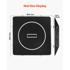 VEVOR 10x10 ft Wrestling Mat Inflatable, Martial Arts Thick Mat for Home Gym Exercise, PVC Foldable Training Mats with