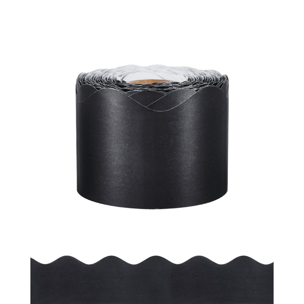 VEVOR Bulletin Board Border, 65.6 Feet Rolled Border Trim, Scalloped Bulletin Board Paper with Wavy Line Design