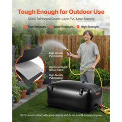 VEVOR Water Storage Bladder, 63.4 Gal Collapsible Water Storage Bag, Wear-Resistant 1000D PVC Soft Waters Bag