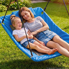 VEVOR Platform Tree Swing for Kids and Adults 700 lbs 60" Rectangle Blue, for Backyard Outdoor & Indoor, 900D Oxford