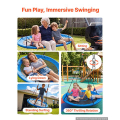 VEVOR Tree Swing 60" Saucer Swing for Kids & Adults 700 lbs Weight Capacity, for Backyard Outdoor & Indoor, 360°