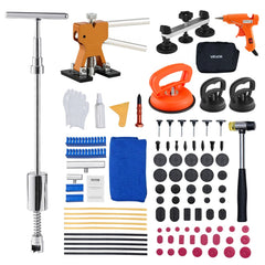 VEVOR Dent Puller Kit, 100 PCS Paintless Dent Removal Kit with Golden Lifter, Bridge Puller, Slide Hammer T-Bar, Glue