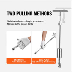 VEVOR 69 PCS Dent Repair Kit, Auto Car Body Paintless Dent Removal Tool Kit, Golden Lifter, Bridge Puller, Slide Hammer