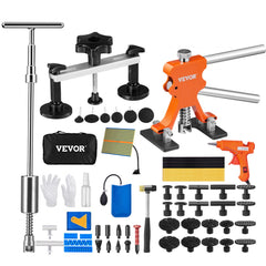 VEVOR 69 PCS Dent Repair Kit, Auto Car Body Paintless Dent Removal Tool Kit, Golden Lifter, Bridge Puller, Slide Hammer