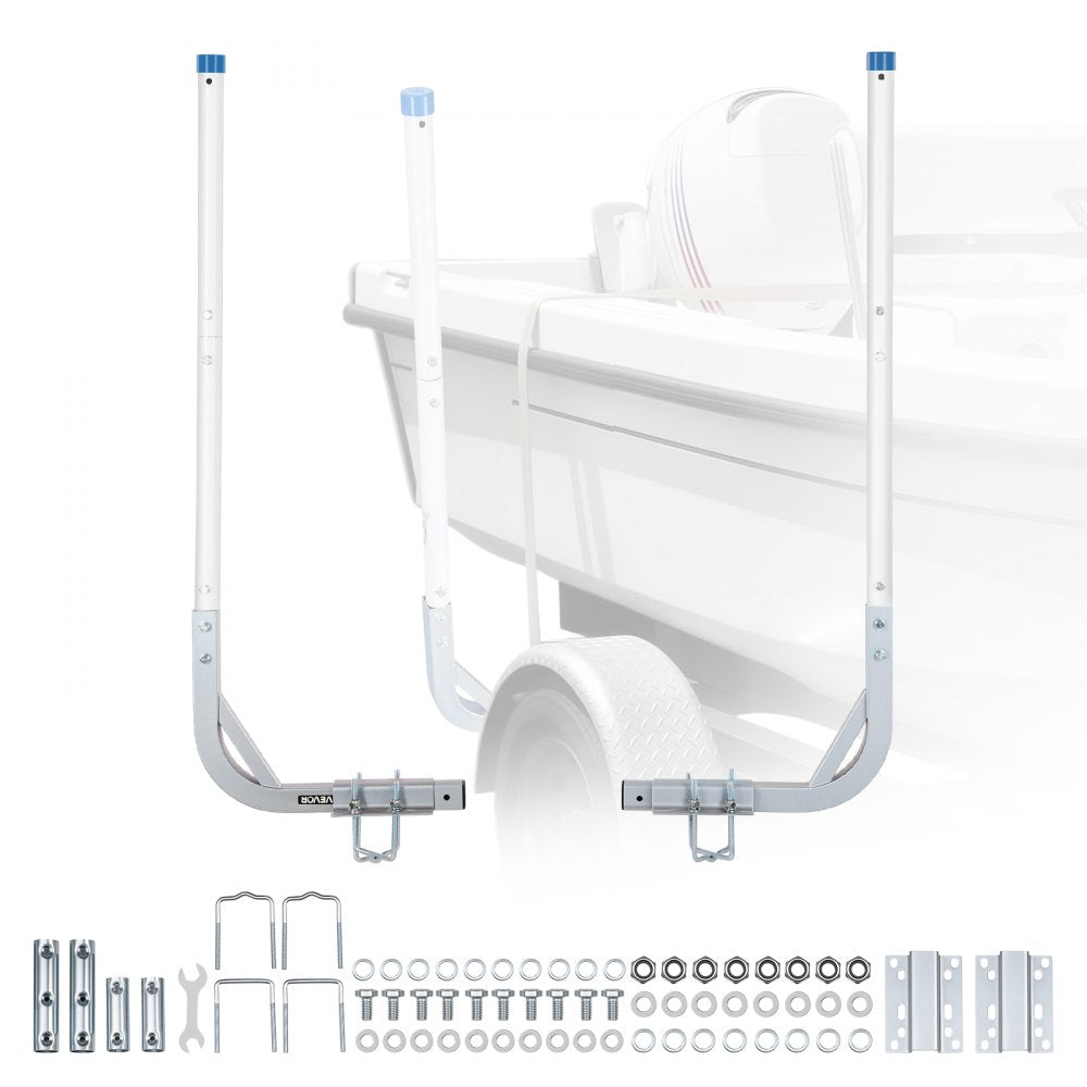 VEVOR Boat Trailer Guides, 30.5 in/47.5 in Height Guide Poles, 2PCS High-Hardness Steel Trailer Guide-Ons, Adjustable