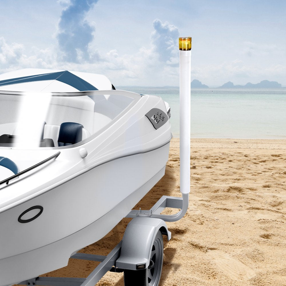 VEVOR Boat Trailer Guide, 46 in with LED Light Trailer Guide Poles, 2PCS High-Hardness Steel Guide-Ons, Wide Adjustable