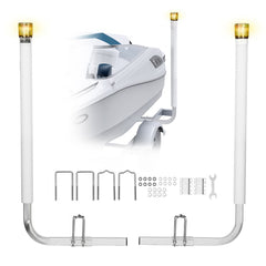 VEVOR Boat Trailer Guide, 46 in with LED Light Trailer Guide Poles, 2PCS High-Hardness Steel Guide-Ons, Wide Adjustable