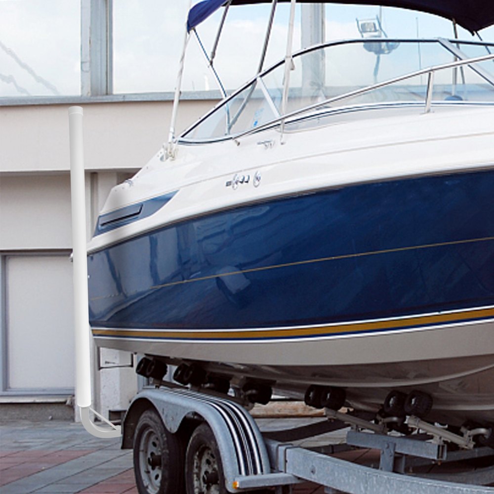 VEVOR Boat Trailer Guide-on, 60", 2PCS Steel Trailer Post Guide ons, with White PVC Tube Covers, Complete Mounting