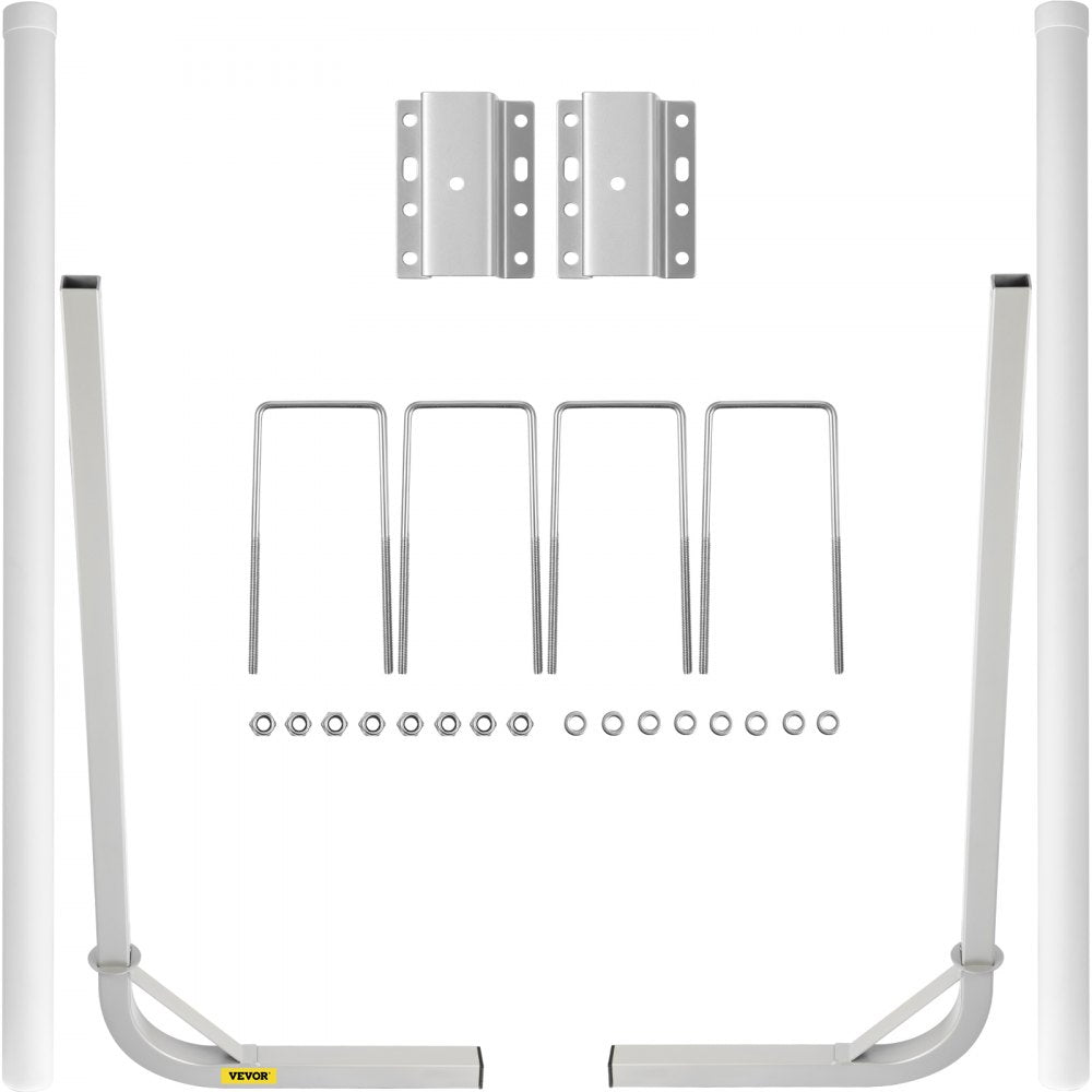 VEVOR Boat Trailer Guide-on, 60", 2PCS Steel Trailer Post Guide ons, with White PVC Tube Covers, Complete Mounting