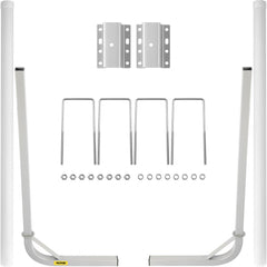 VEVOR Boat Trailer Guide-on, 60", 2PCS Steel Trailer Post Guide ons, with White PVC Tube Covers, Complete Mounting