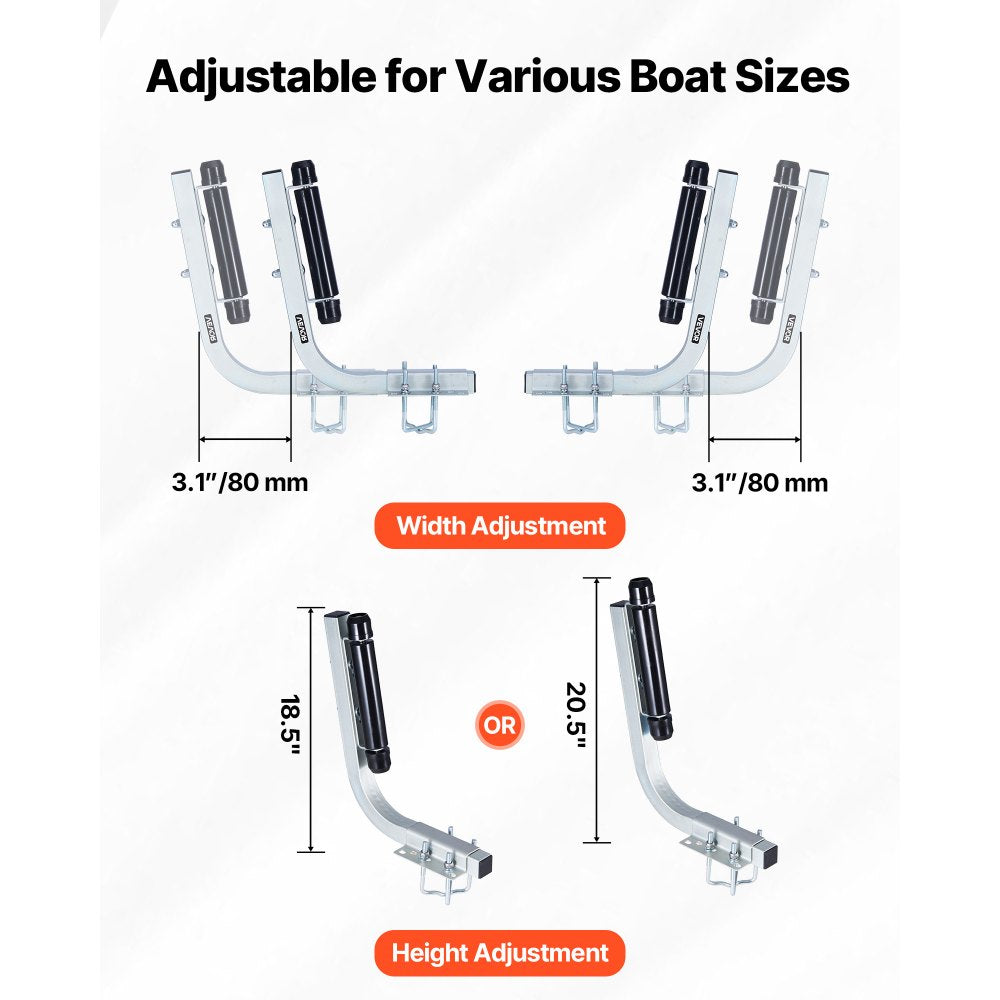 VEVOR Boat Trailer Guides, 18.5 in/20.5 in Height Adjustable Trailers Guide, 2PCS Thickened High-Duty Steel Trailer