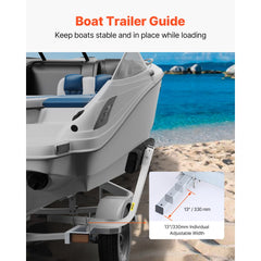 VEVOR Boat Trailer Guide, 2PCS Adjustable Short Bunk Guide-Ons, Hardened Steel Trailer Guide Poles with Soft Cushion