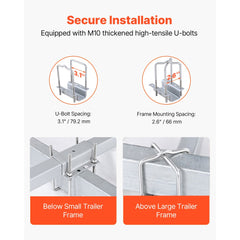 VEVOR Boat Trailer Guide, 2PCS Adjustable Short Bunk Guide-Ons, Hardened Steel Trailer Guide Poles with Soft Cushion