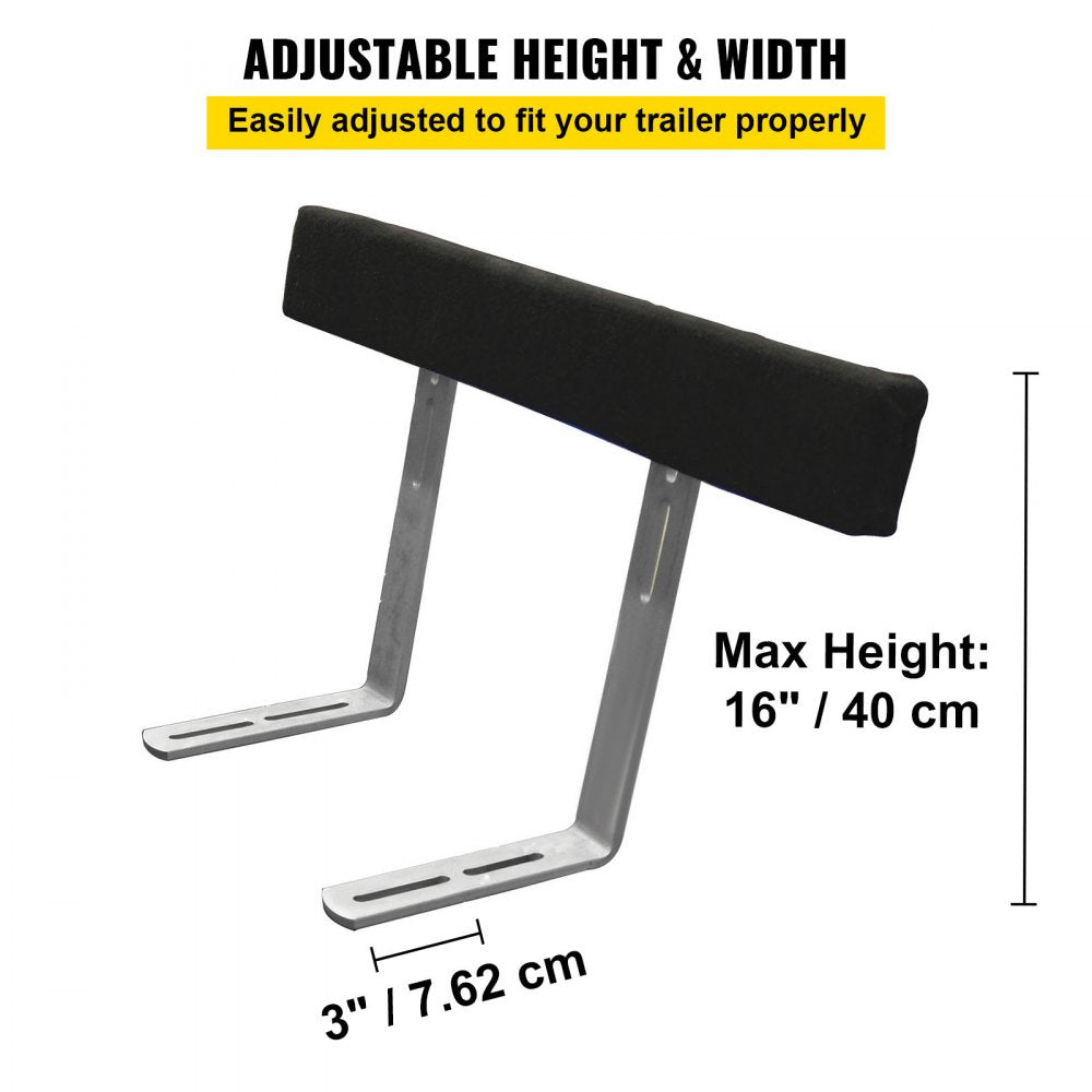 VEVOR Boat Trailer Guide-ons, 48", 2 PCS Rustproof Steel Trailer Guide ons, Trailer Guides with Carpet-Padded Boards