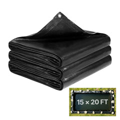 VEVOR 15 x 20 ft Pond Liner, 14 Mil Thickness, 3-Layer Reinforced PE Fish Koi Pond Liner for Outdoor Ponds, with Hemmed